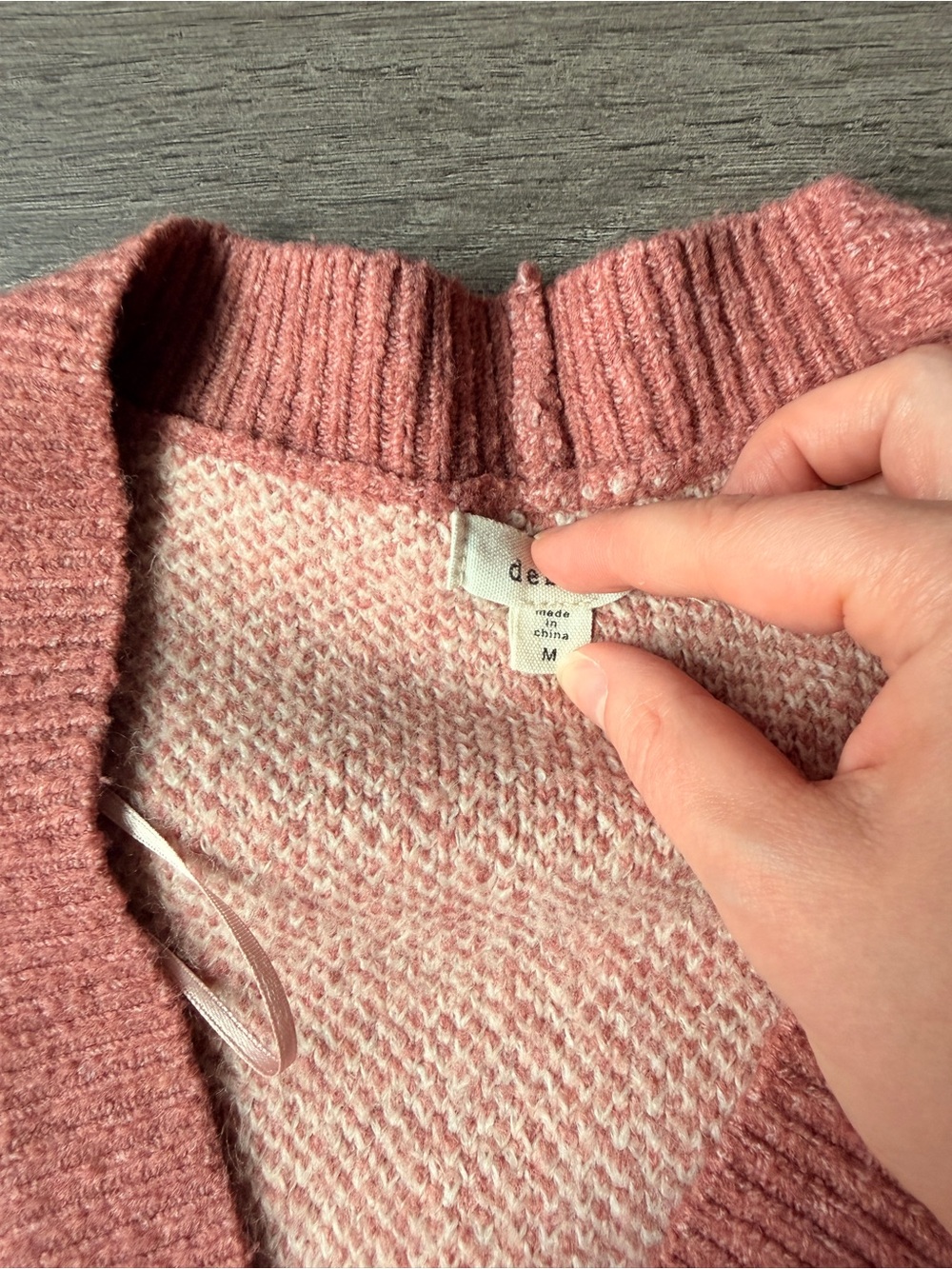 debut Pink Patterned V-Neck Cardigan - Picture 2 of 4